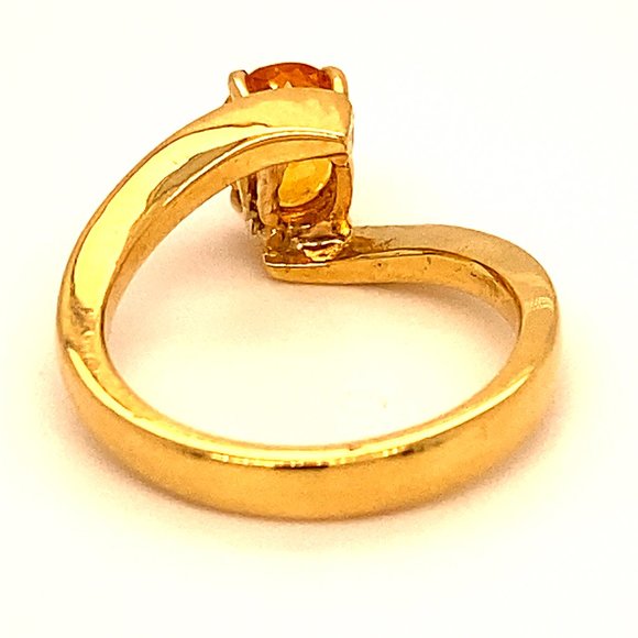 Mandarin Spessartine 1.85ct Solid 18K Gold Ring - Picture 4 of 6